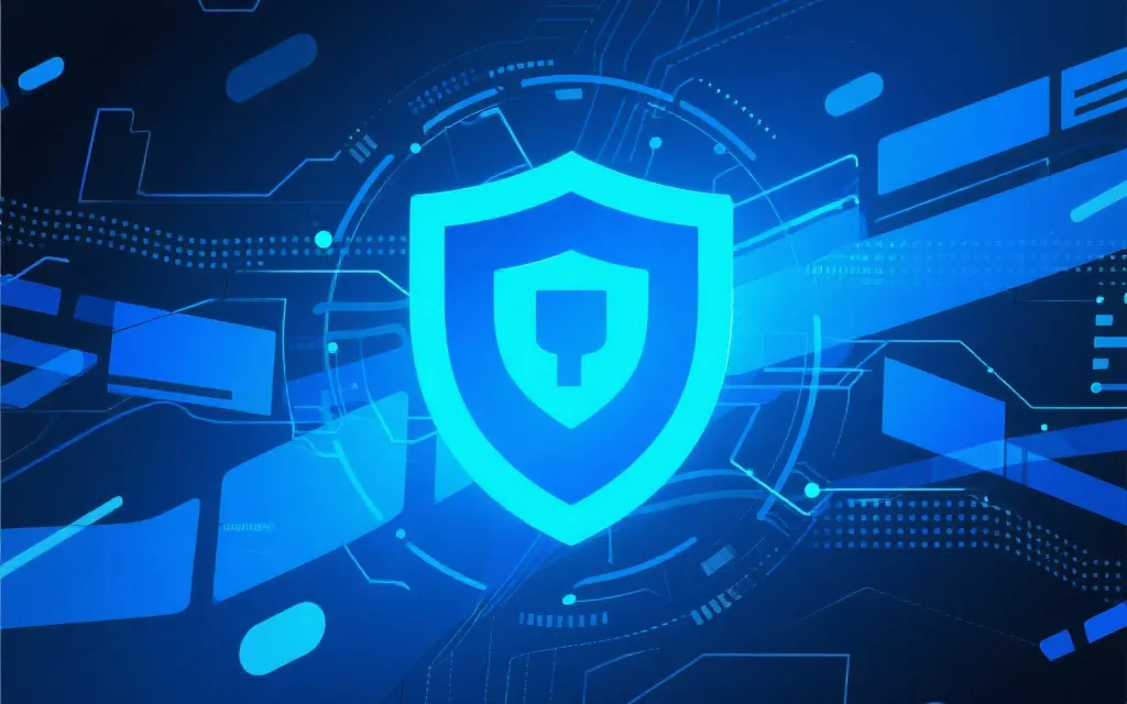 信息安全与隐私保护,抽象科技感插画